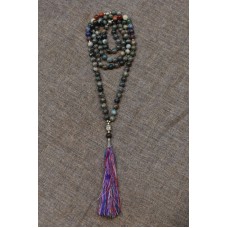 108 Beads Semiprecious Stone Mala, stone Mala,Tassel mala, Naturel Stone Mala